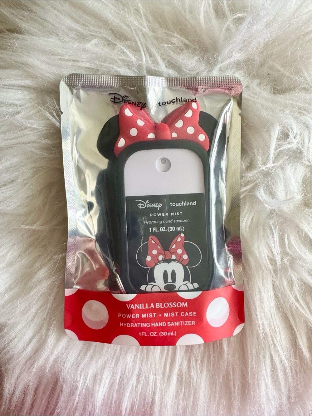 NEW ❤️Minnie Mouse Vanilla Blossom Hand Sanitizer Mist with case by Touchland - Picture 2 of 3